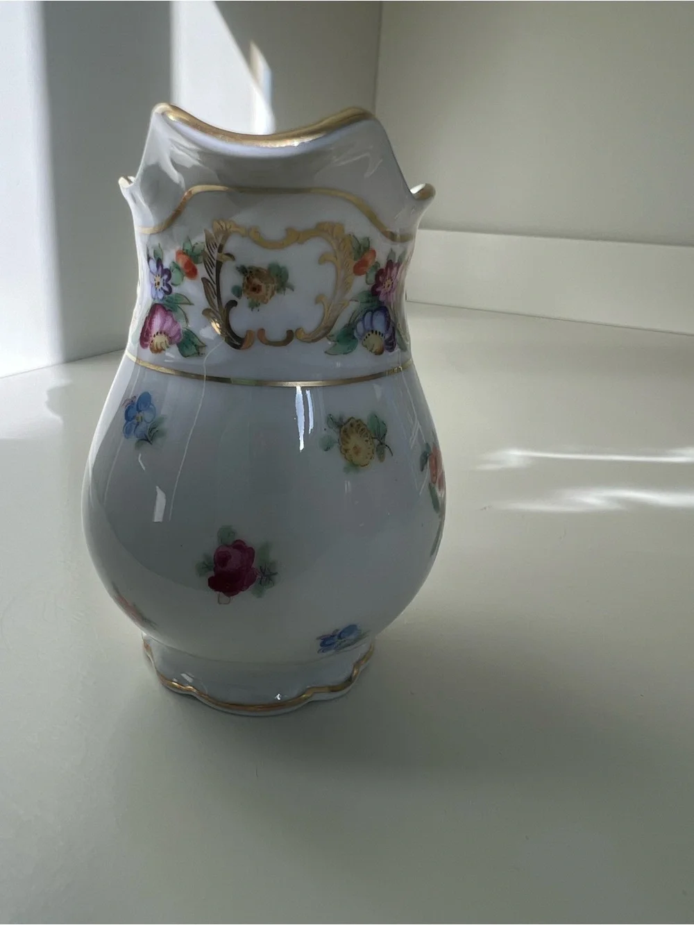 Schumann Empress Bavaria Germany Floral Porcelain Creamer